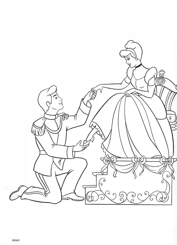 Cinderella Prince Charming Coloring Page