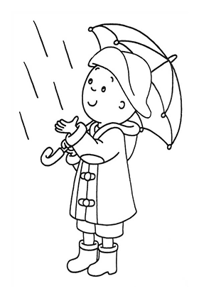 Caillou Spring Time Coloring Page