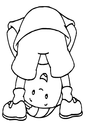 Caillou Upside Down Coloring Page