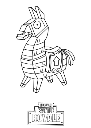 Fortnite Llama Coloring Page