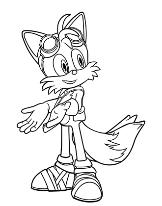 Miles Tails Prowers Coloring Page