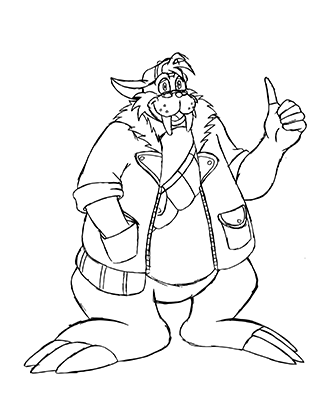 Rotor The Walrus Coloring Page
