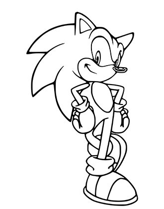 Sonic Confident Coloring Page
