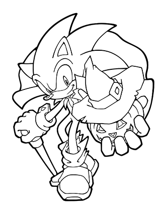 Sonic Halloween Coloring Page