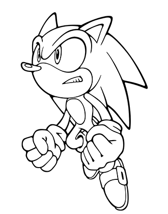 Sonic Jumping High Coloring Page