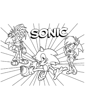 Sonic Poster Coloring Page