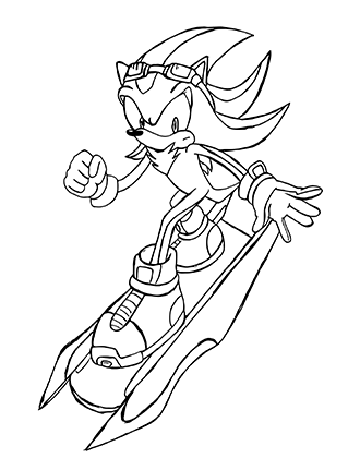 Sonic Skate Coloring Page