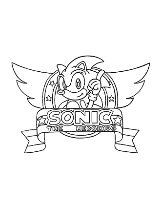 Sonic The Hedgehog Logo Coloring Page