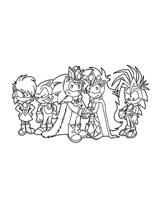 Sonic and The Crew Coloring Page