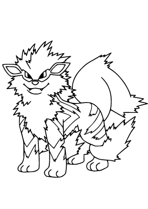 Arcanine Coloring Page