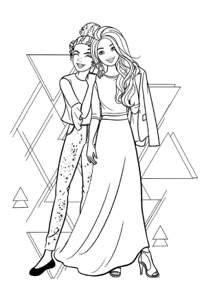 Barbie Dolls Coloring Page