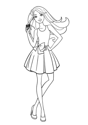 Barbie Sunglass Coloring Page