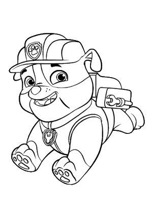 Buldog Rubble Coloring Page