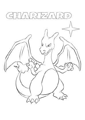Charizard Coloring Page