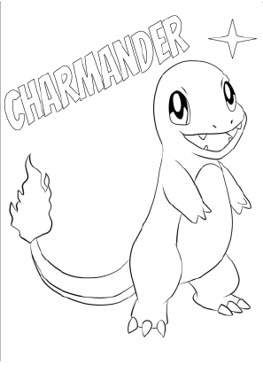 Charmander Coloring Page