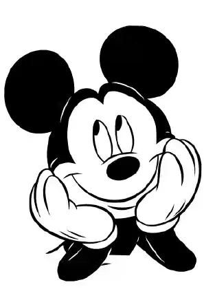 Cute Mickey Mouse Coloring Page