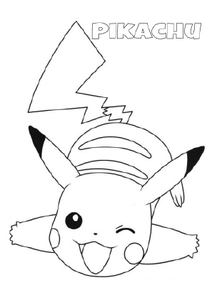 Cute Pikachu Coloring Page