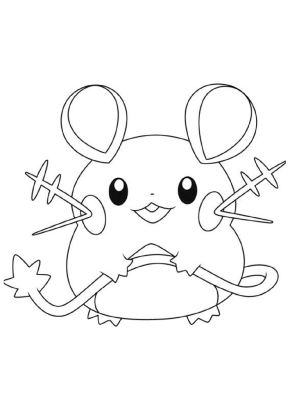 Dedenne Coloring Sheet