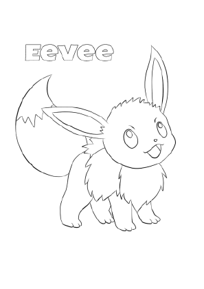 Eevee Coloring Page