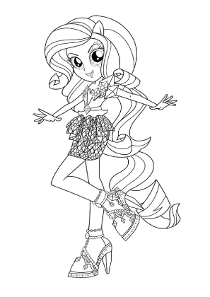 Equestria Girls Rarity Coloring Page