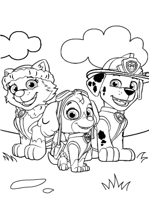 Everest Skye Marshall Coloring Page