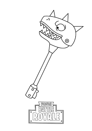 Fortnite Bitemark Pickaxe Coloring Page