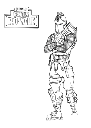 Fortnite Black Knight Coloring Page