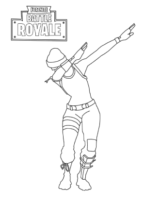 Fortnite Dab Coloring Page