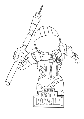 Fortnite Dark Royager Coloring Page