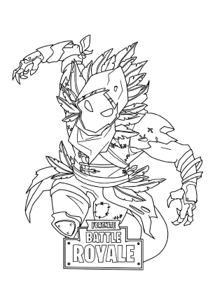 Fortnite Raven Coloring Page