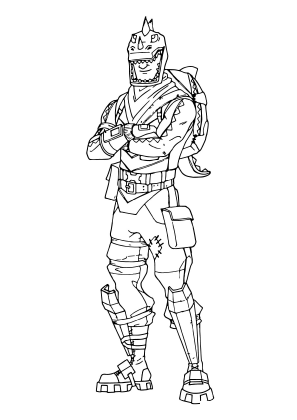 Fortnite Rex Coloring Page