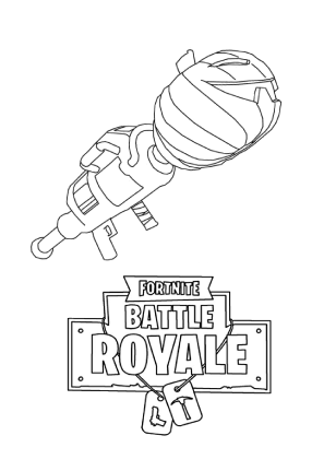Fortnite Rocket Launcher Halloween Coloring Page