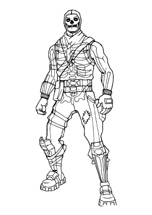 Fortnite Skull Trooper Coloring Page