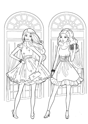 Glamorous Barbie Coloring Page