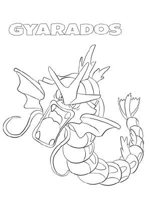 Gyrados Coloring Page