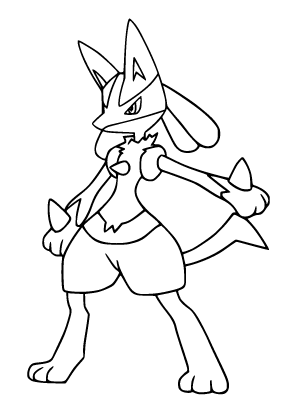 Lucario Coloring Page