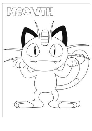 Meowth Coloring Page