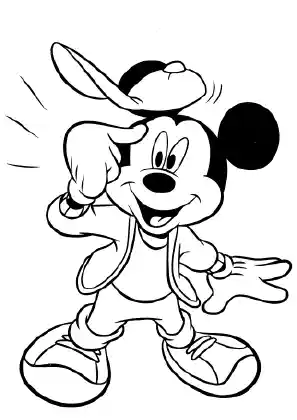 Mickey Has an Idea Coloring Page