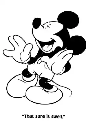 Mickey Laughing Coloring Page