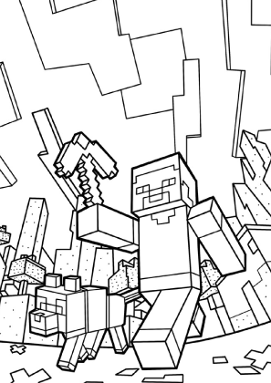 Minecraft Coloring Page