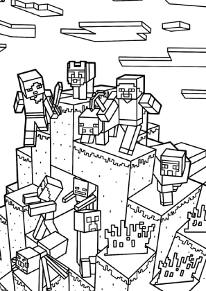 Minecraft Coloring Sheet
