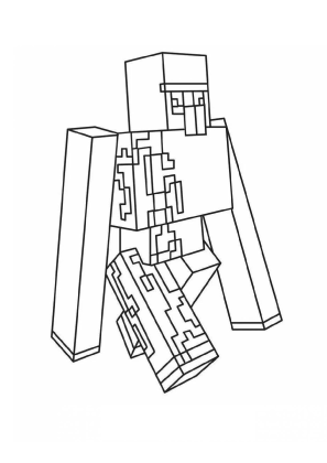 Minecraft Iron Golem Coloring Page