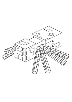 Minecraft Spider Coloring Page