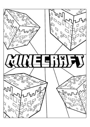 Minecraft World Coloring Page