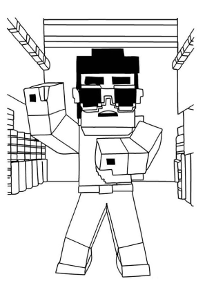 Minecraft Character Coloring Page