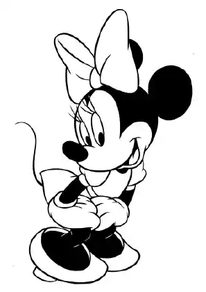 Minnie Mouse Posing Coloring Page