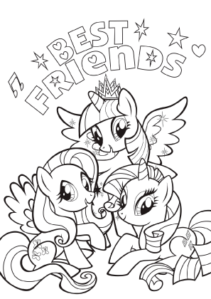 My Little Pony Best Friends Coloring Page