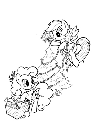 My Little Pony Christmas Coloring Page