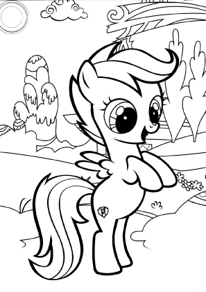 My Little Pony Scootaloo Coloring Page