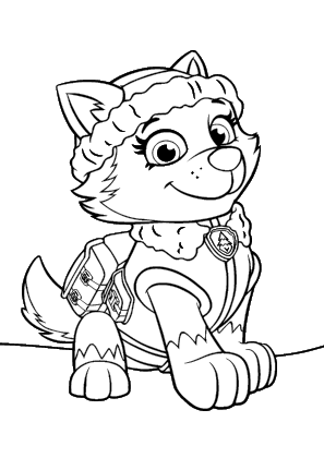 Paw Patrol Everest Coloring Page